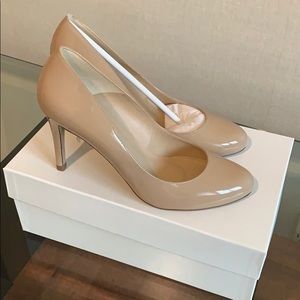 LK Bennett Stila Nude Patent Pump Sz 8 Never Worn